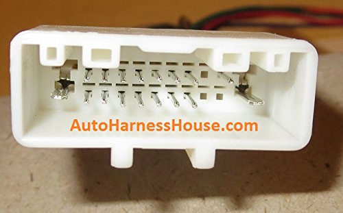 20-Pin Headunit/Radio Wiring Harness Compatible With Subaru/Nissan (With Steering Wheel Switch Wires)
